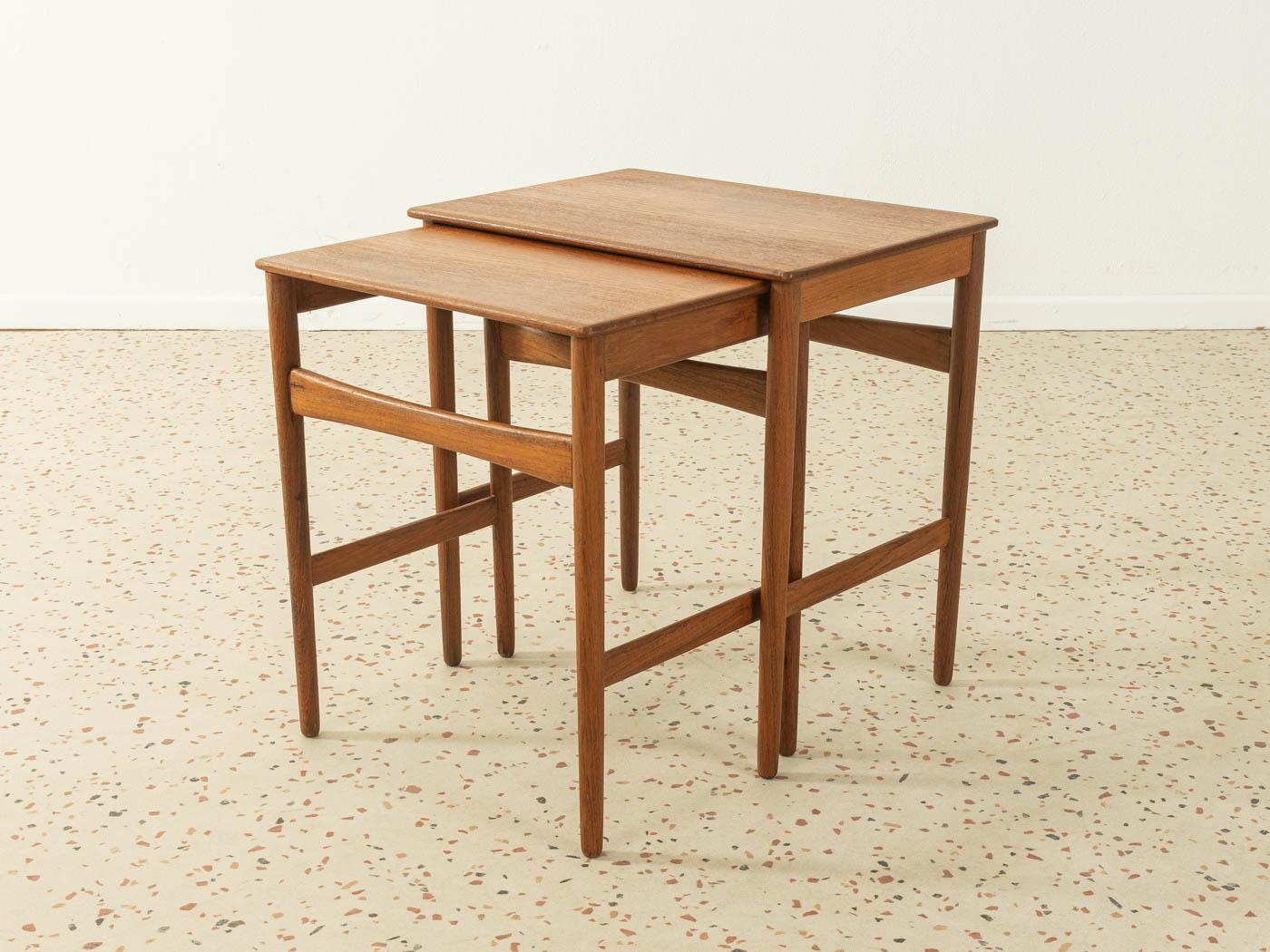 Wood Hans J. Wegner for Andreas Tuck Nesting Tables, 1960s, Denmark For Sale