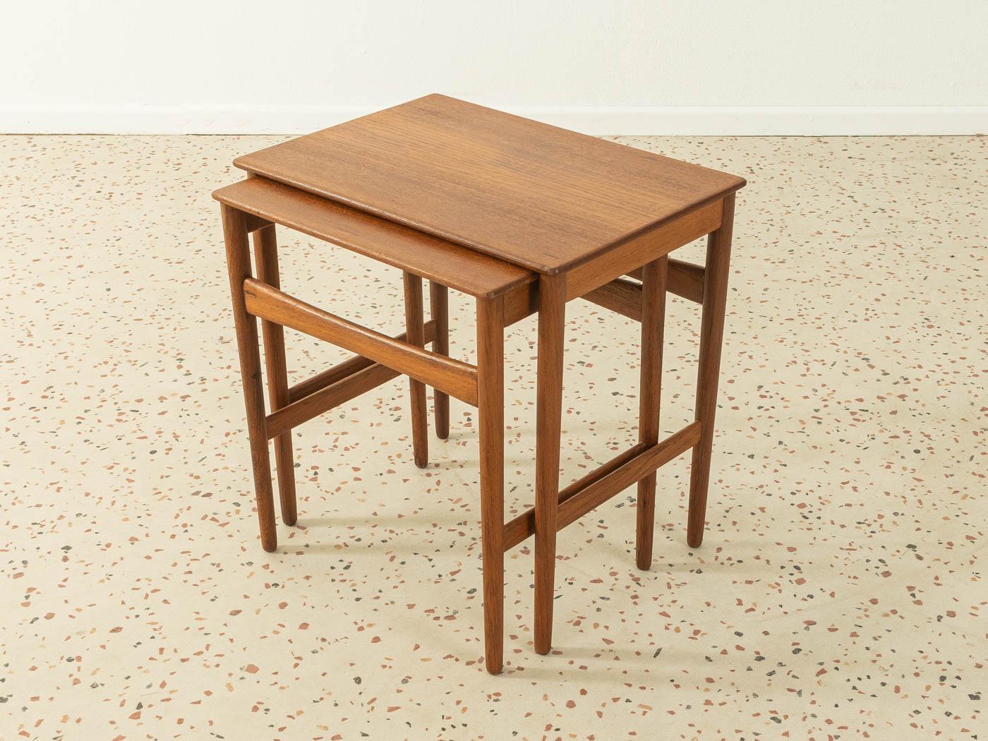 Hans J. Wegner for Andreas Tuck Nesting Tables, 1960s, Denmark For Sale 1
