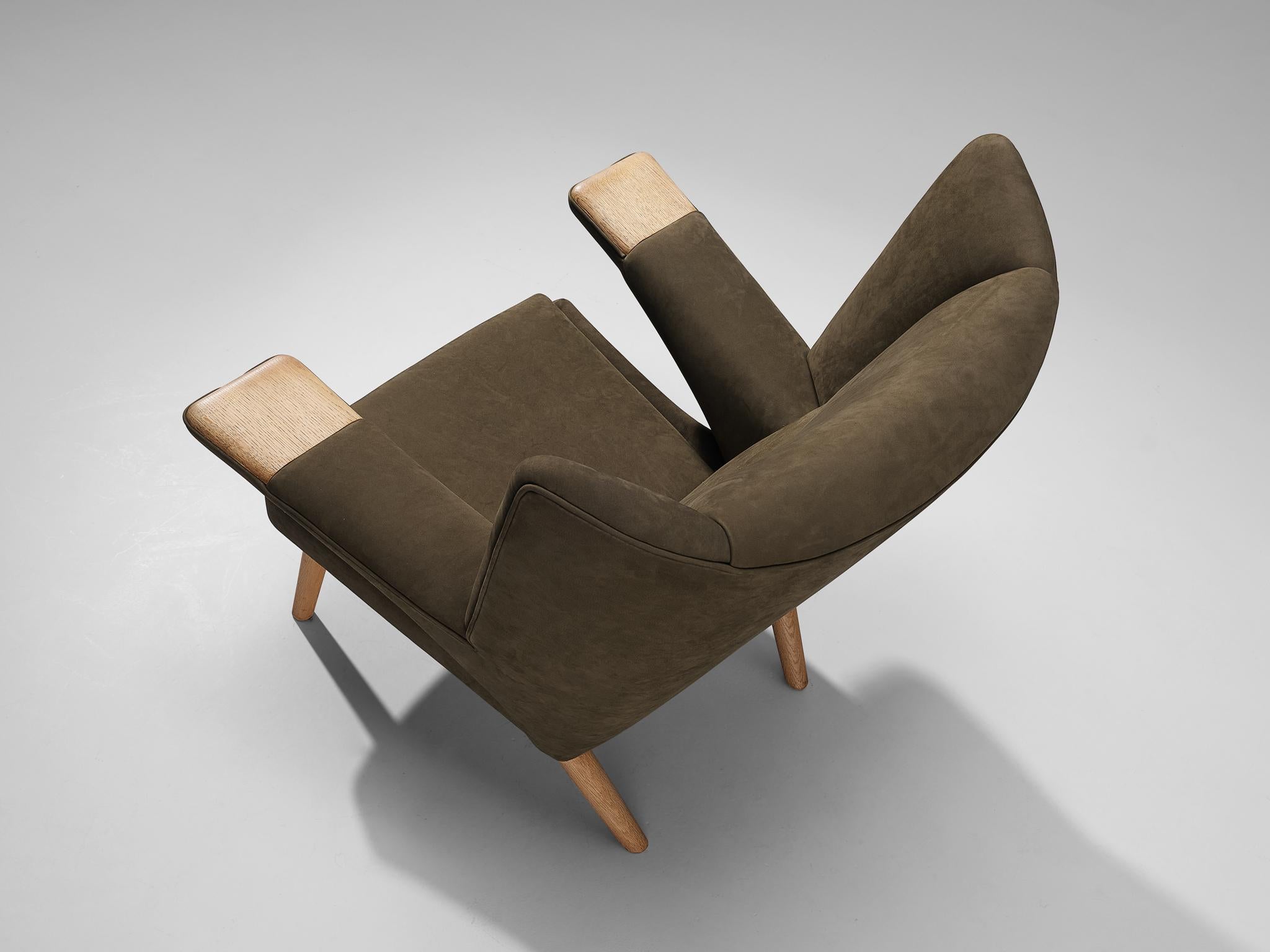 Hans J. Wegner for A.P. Stolen ‘New Papa Bear’ Easy Chair in Oak and Leather 1