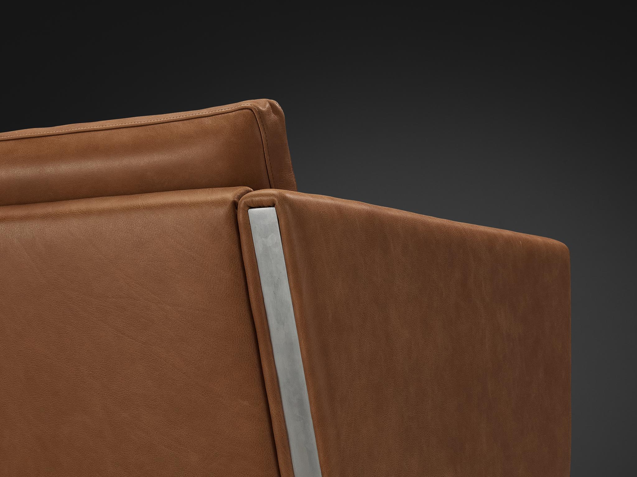 Hans J. Wegner pour Carl Hansen & Søn Canapé en cuir cognac en vente 2