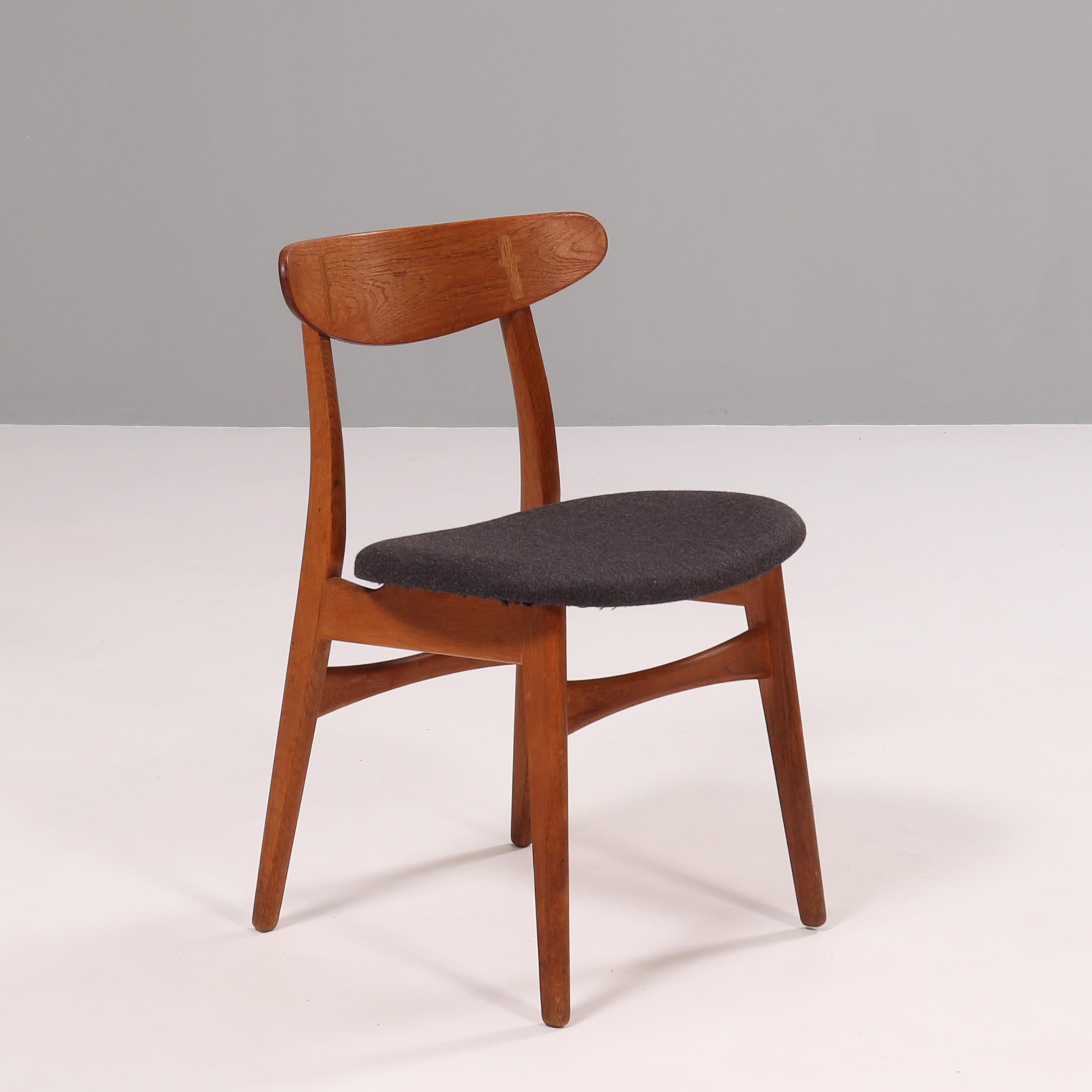 Mid-20th Century Hans J. Wegner for Carl Hansesn & Søn CH30P Dining Chairs, Set of 2