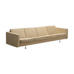 Hans J. Wegner for Getama 'Century 2000' Four-Seat Sofa in Beige Fabric