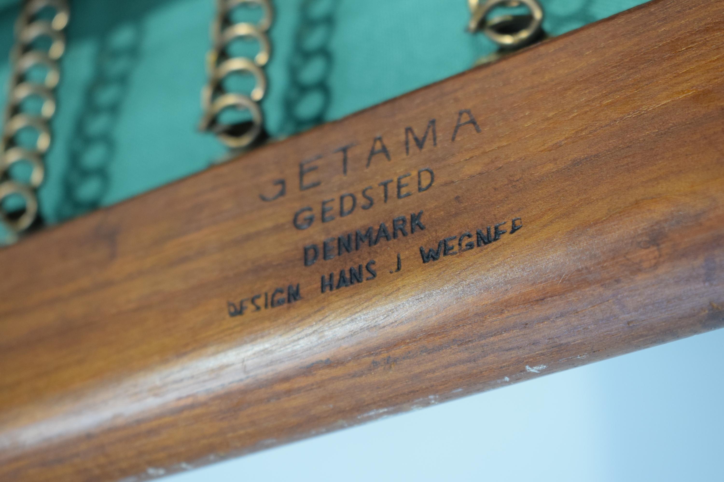 Sessel von Hans J. Wegner für Getama, dänische Produktion, 1960er Jahre (Stoff) im Angebot