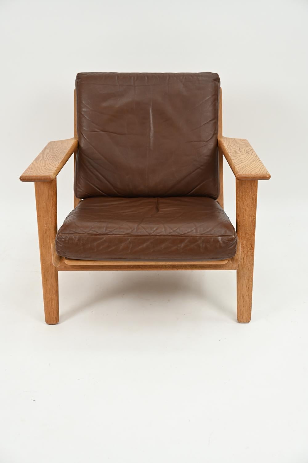 Mid-20th Century Hans J. Wegner for GETAMA GE 290 Oak Lounge Chair, 1950's