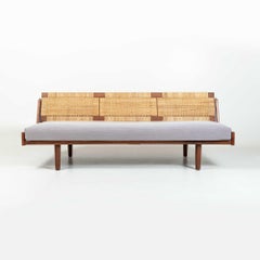 Hans J. Wegner for GETAMA Sofa Daybed Model GE7 in Teak and Cane 1950s