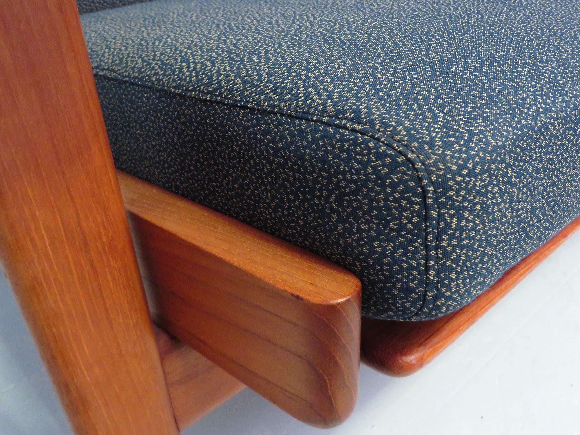 Danish Hans J. Wegner for Getama Three-Seat Sofa in Teak, 1960s