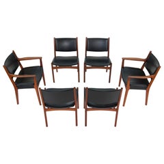Hans J Wegner for Johannes Hansen JH-525 and JH-526 Dining Chairs in Teak