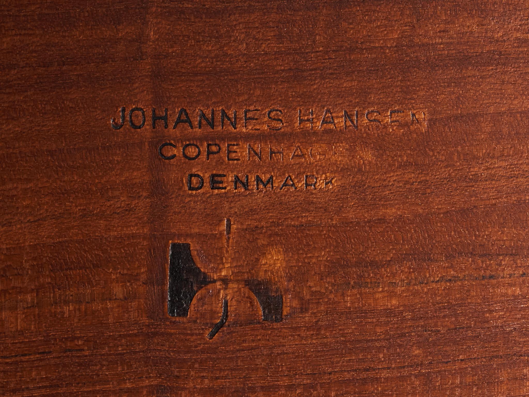 Hans J. Wegner für Johannes Hansen Seltener 'Architektenschreibtisch' aus Teak und Eiche im Angebot 5