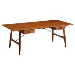 Hans J. Wegner for Johannes Hansen Rare ‘Architect’s Desk’ in Teak and Oak