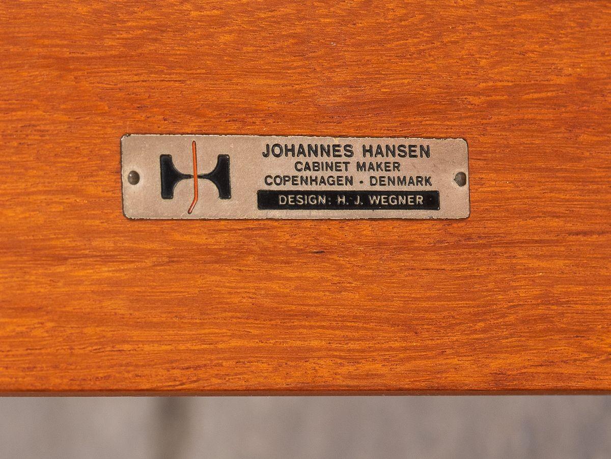 Hans J. Wegner for Johannes Hansen Slatted Teak Bench 3