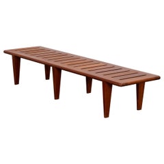 Teakholzbank mit Lattenrost von Hans J. Wegner für Johannes Hansen