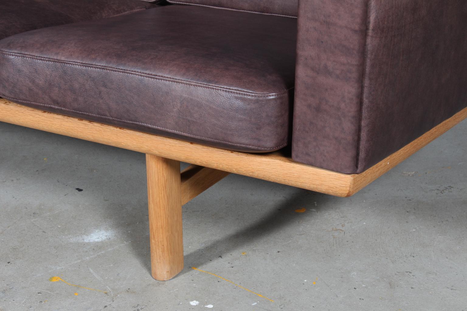 Mid-Century Modern Hans J. Wegner Four-Seat Sofa For Sale