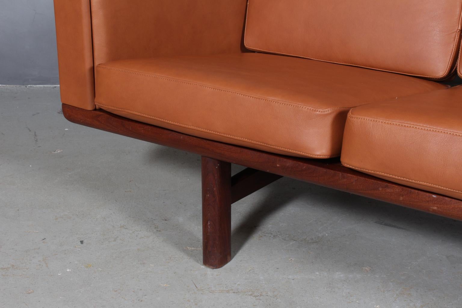 Mid-Century Modern Hans J. Wegner Four-Seat Sofa For Sale