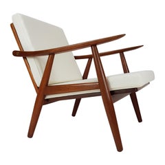 Hans J. Wegner GE-270 Teak Armchair in Kvadrat for GETAMA, Denmark, 1956