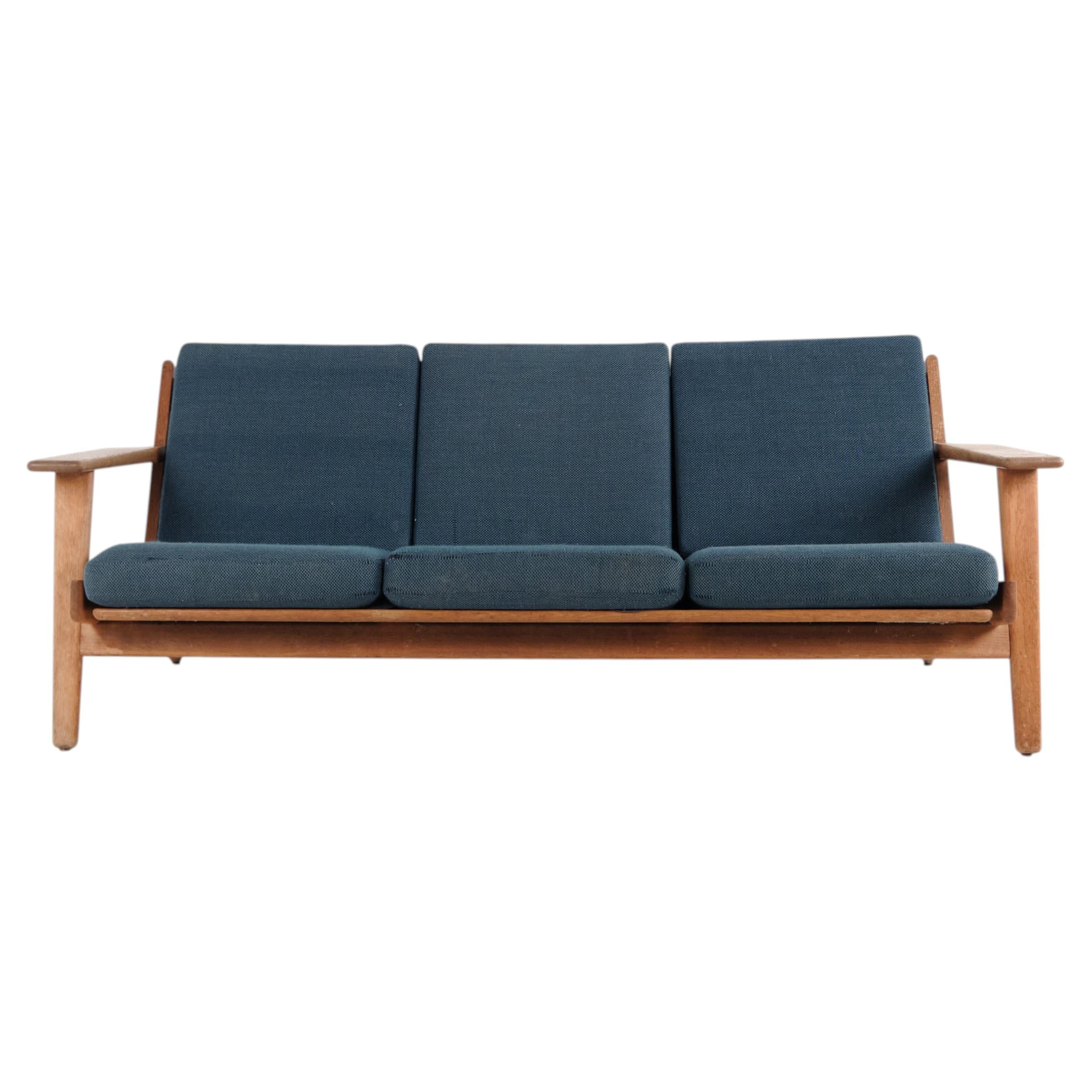 Hans J. Wegner GE-290/3 Three Seater Sofa in Soap Treated Oak
