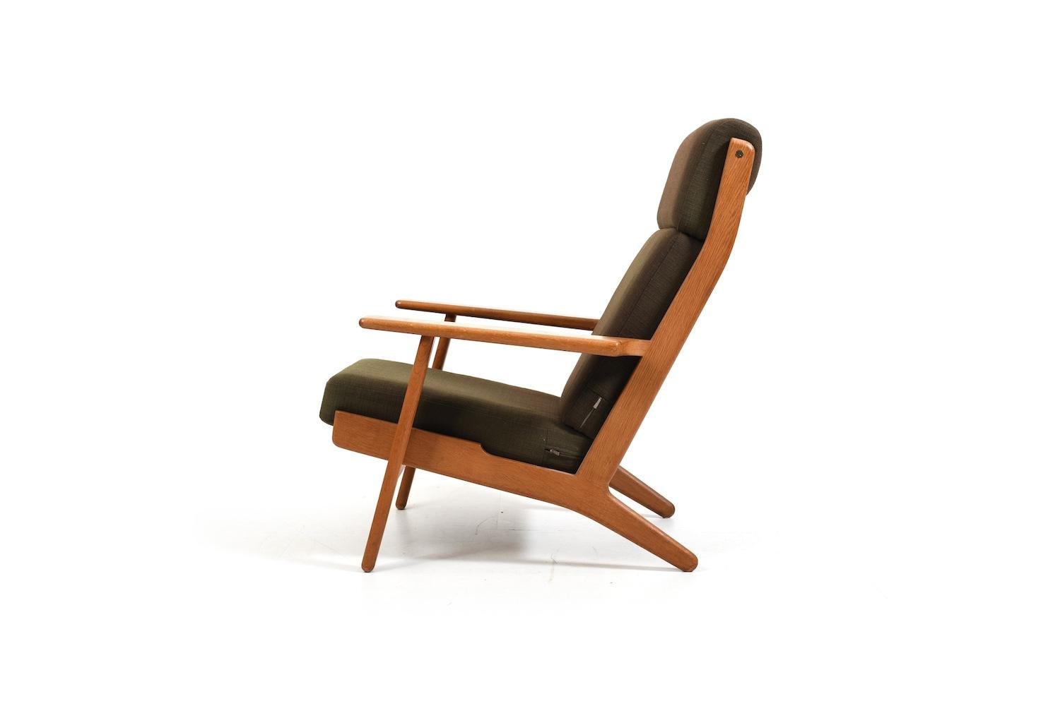 Hans J. Wegner GE-290 Chaise longue à dossier haut années 1950 Bon état - En vente à Handewitt, DE