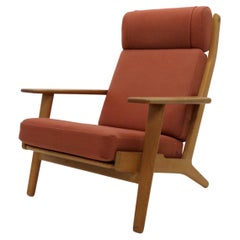 Vintage Hans J. Wegner GE 290A High Back Lounge Chair, 1950