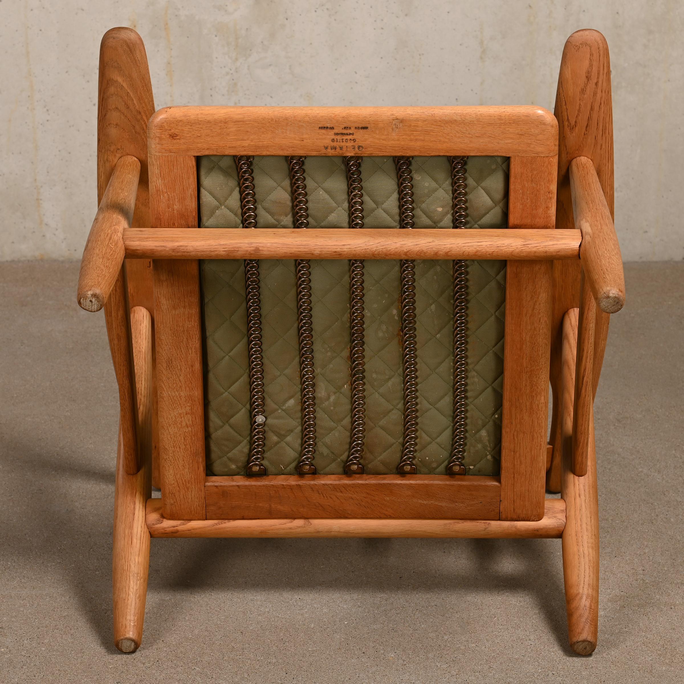 Hans J. Wegner Ge240 'Sigar' Lounge Chair in Oak and Pierre Frey Fabric, GETAMA For Sale 9