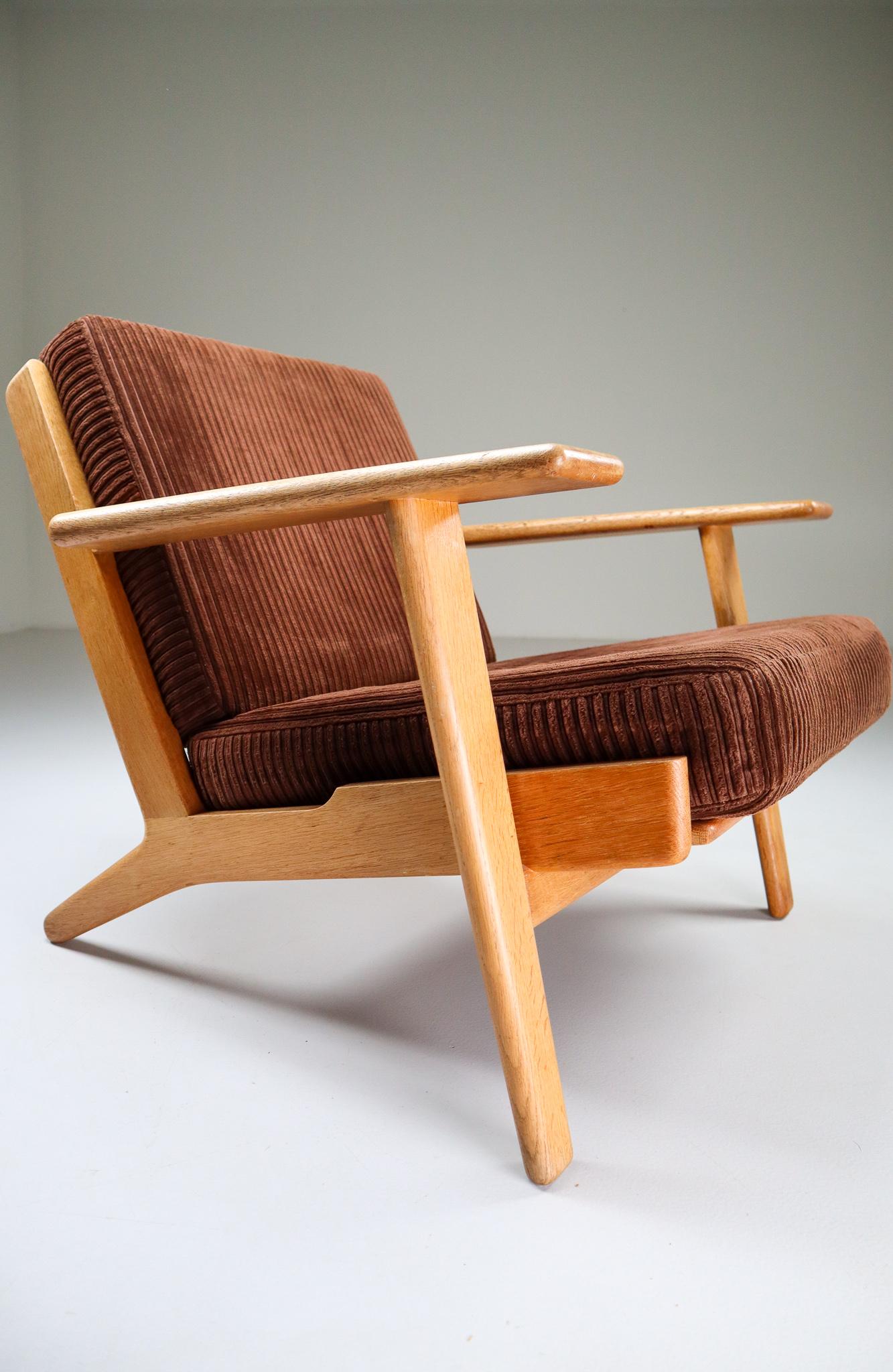 20th Century Hans J. Wegner GE290 Oak Framed Armchairs Designed in 1954 for GETAMA-Denmark