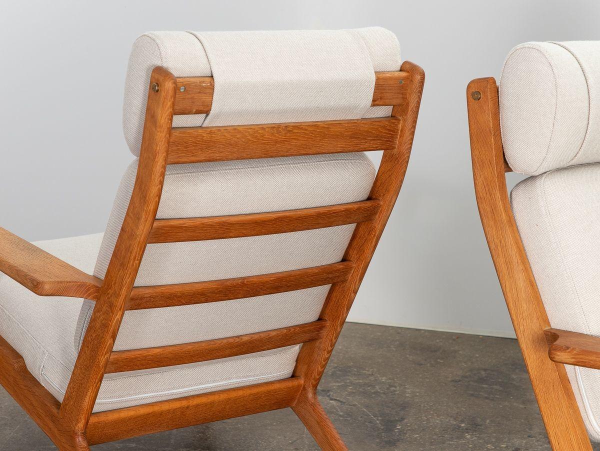 Hans J. Wegner GE290A White Oak Lounge Chairs 4