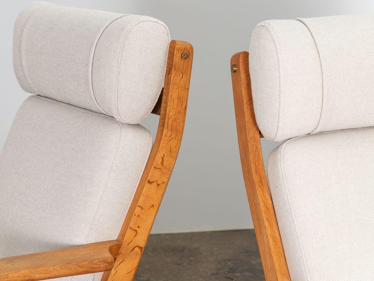 20th Century Hans J. Wegner GE290A White Oak Lounge Chairs