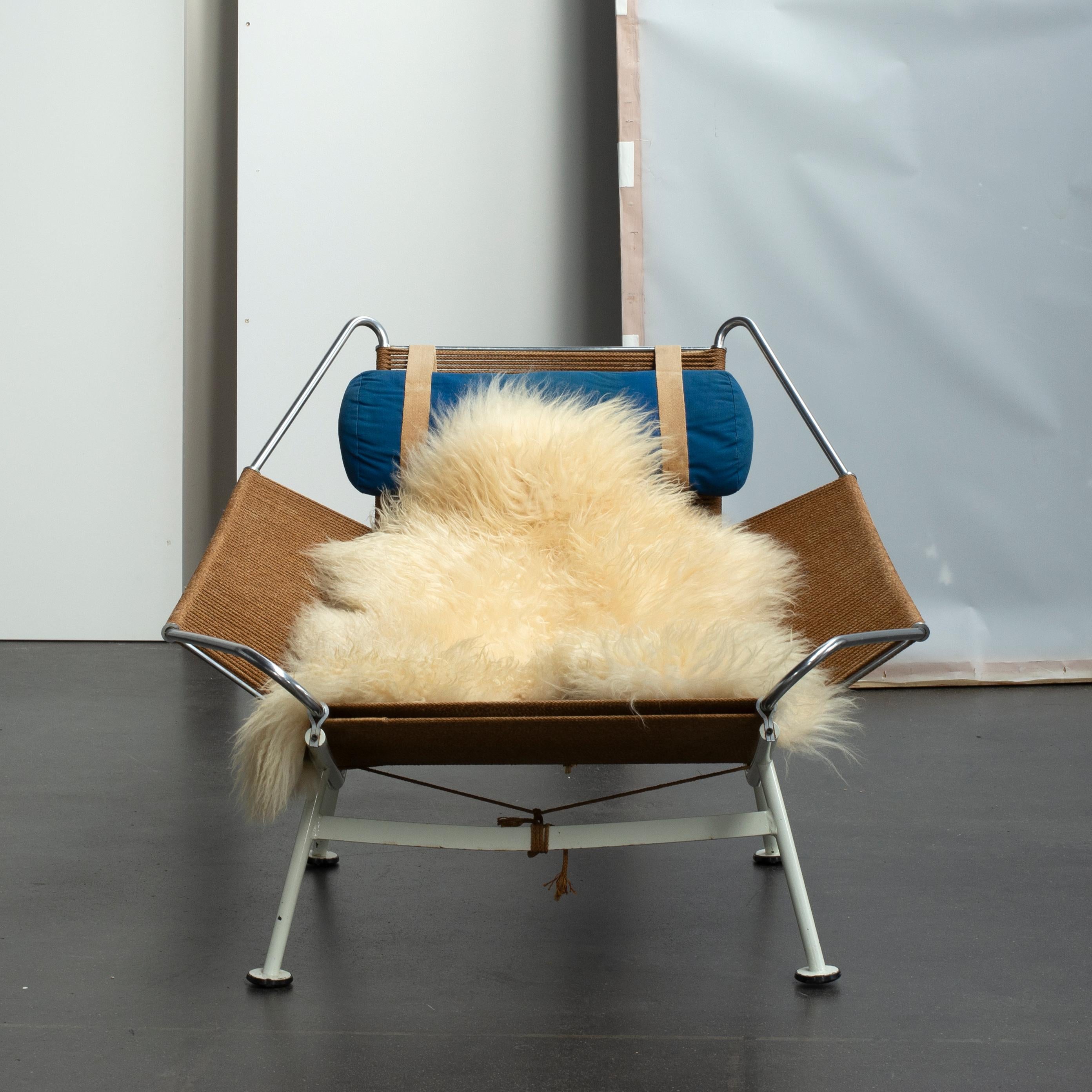 Scandinave moderne Chaise à drisse de drapeau Hans J. Wegner pour GETAMA en vente