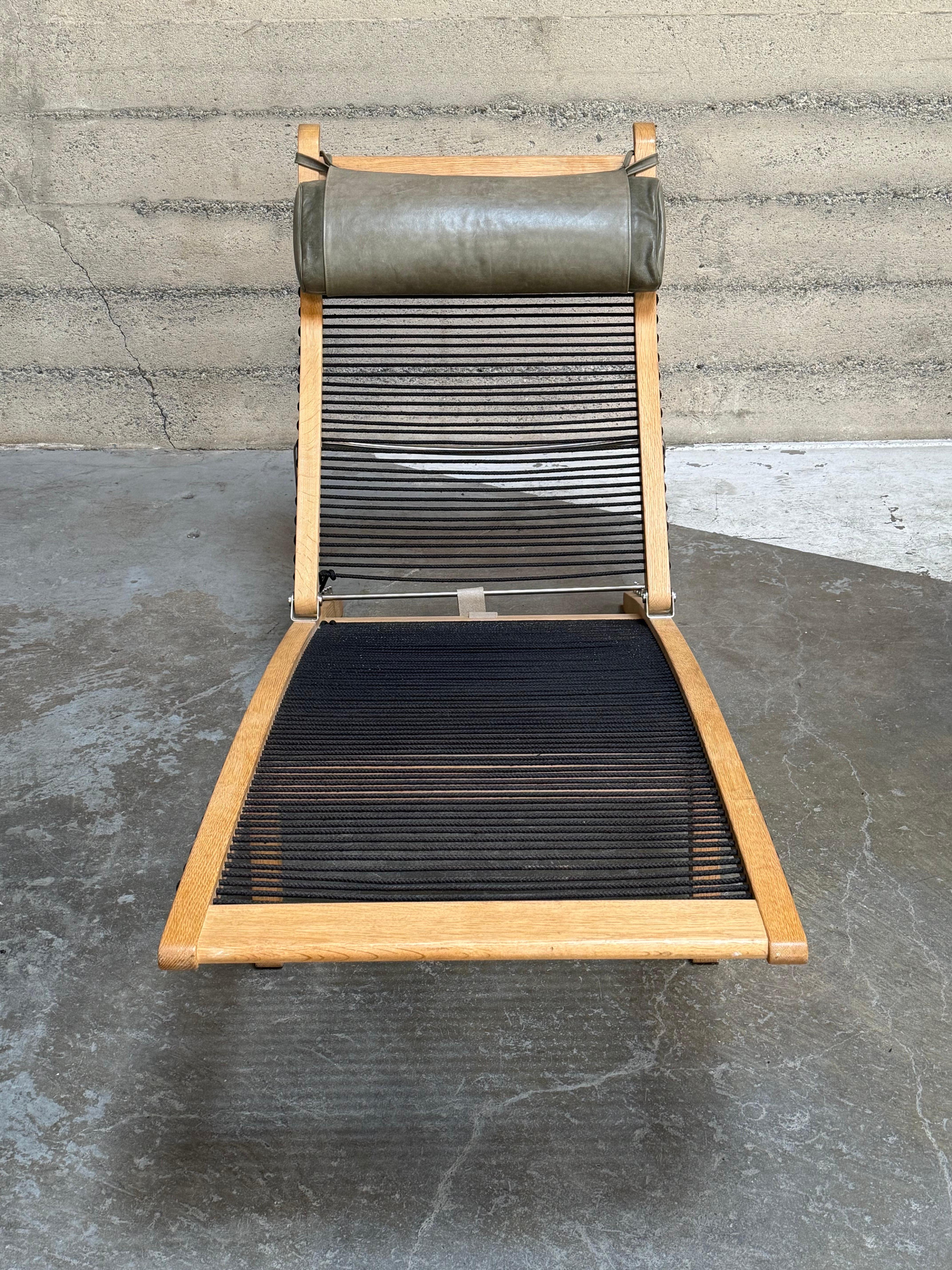 Hand-Crafted Hans J. Wegner Halyard Deckchair in Oak For Sale