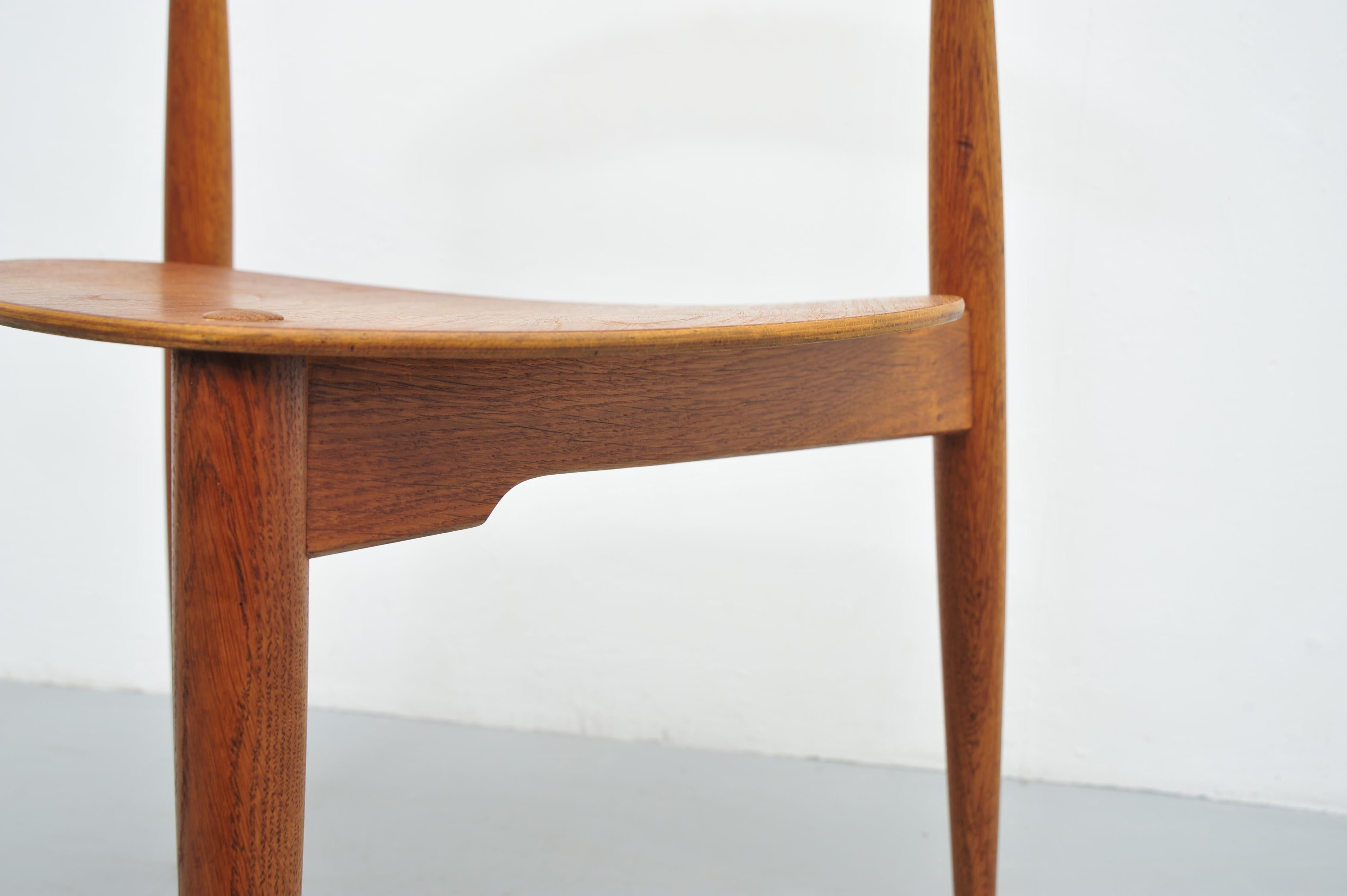 Legno massiccio Hans J. Wegner Sedia Cuore FH4104 Eichenholz 1952 in vendita