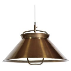 Hans J. Wegner "JH-1" Brass Pendant Made at Johannes Hansen in 1952