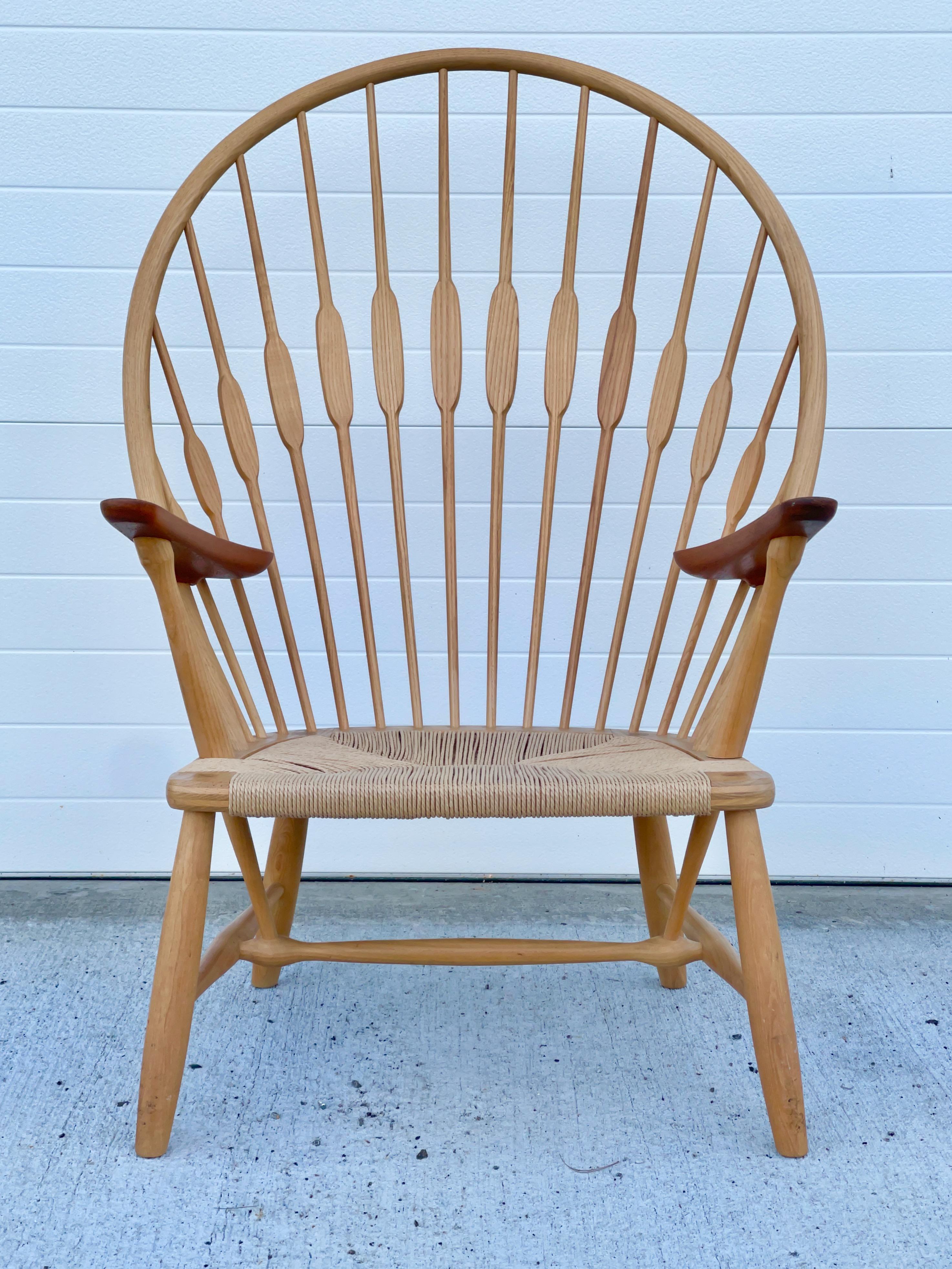 Mid-Century Modern Hans J. Wegner JH-550 Peacock Chair pour Johannes Hansen, 1960 Danemark  en vente