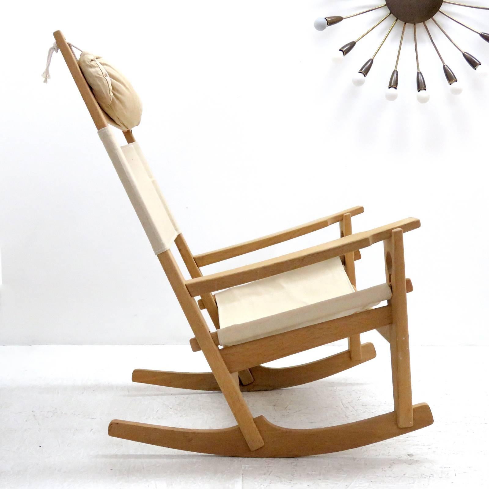 Danish Hans J. Wegner 'Keyhole' Rocking Chair, 1967