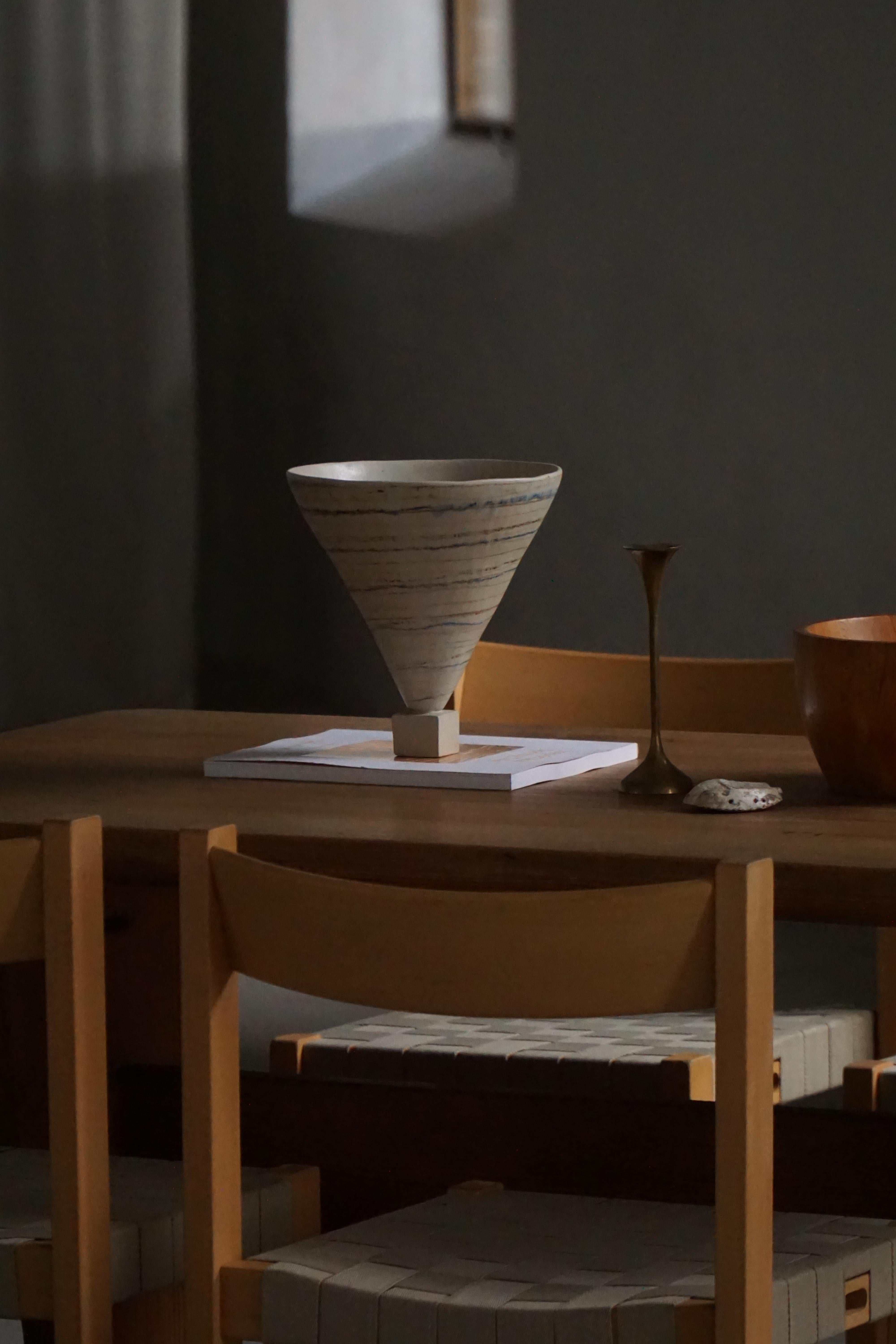 Hans J. Wegner, Sedie 'Koldinghus' in Beeche con seduta intrecciata, set di 6, 1988 in vendita 3