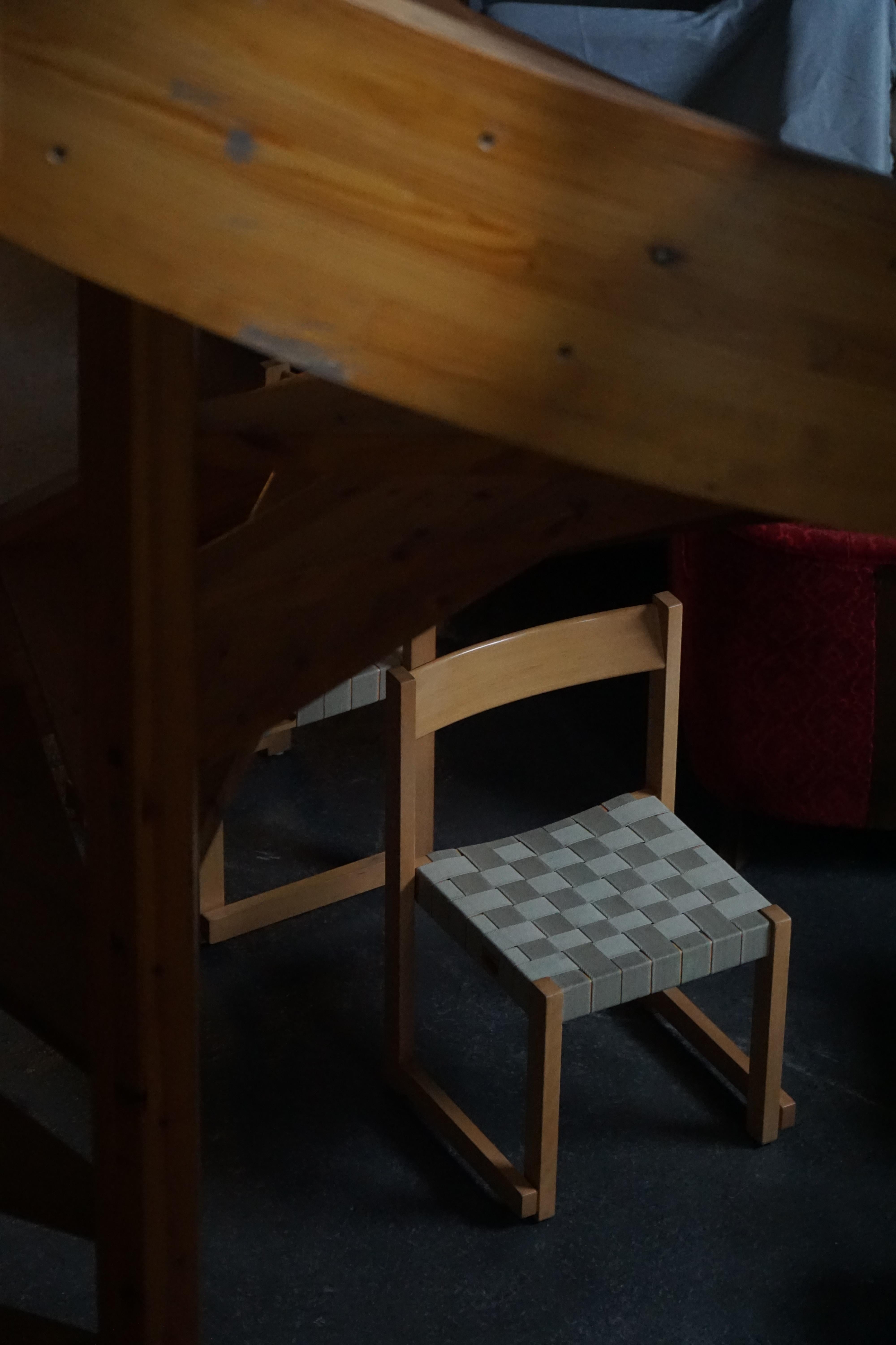 Hans J. Wegner, Sedie 'Koldinghus' in Beeche con seduta intrecciata, set di 6, 1988 in vendita 4