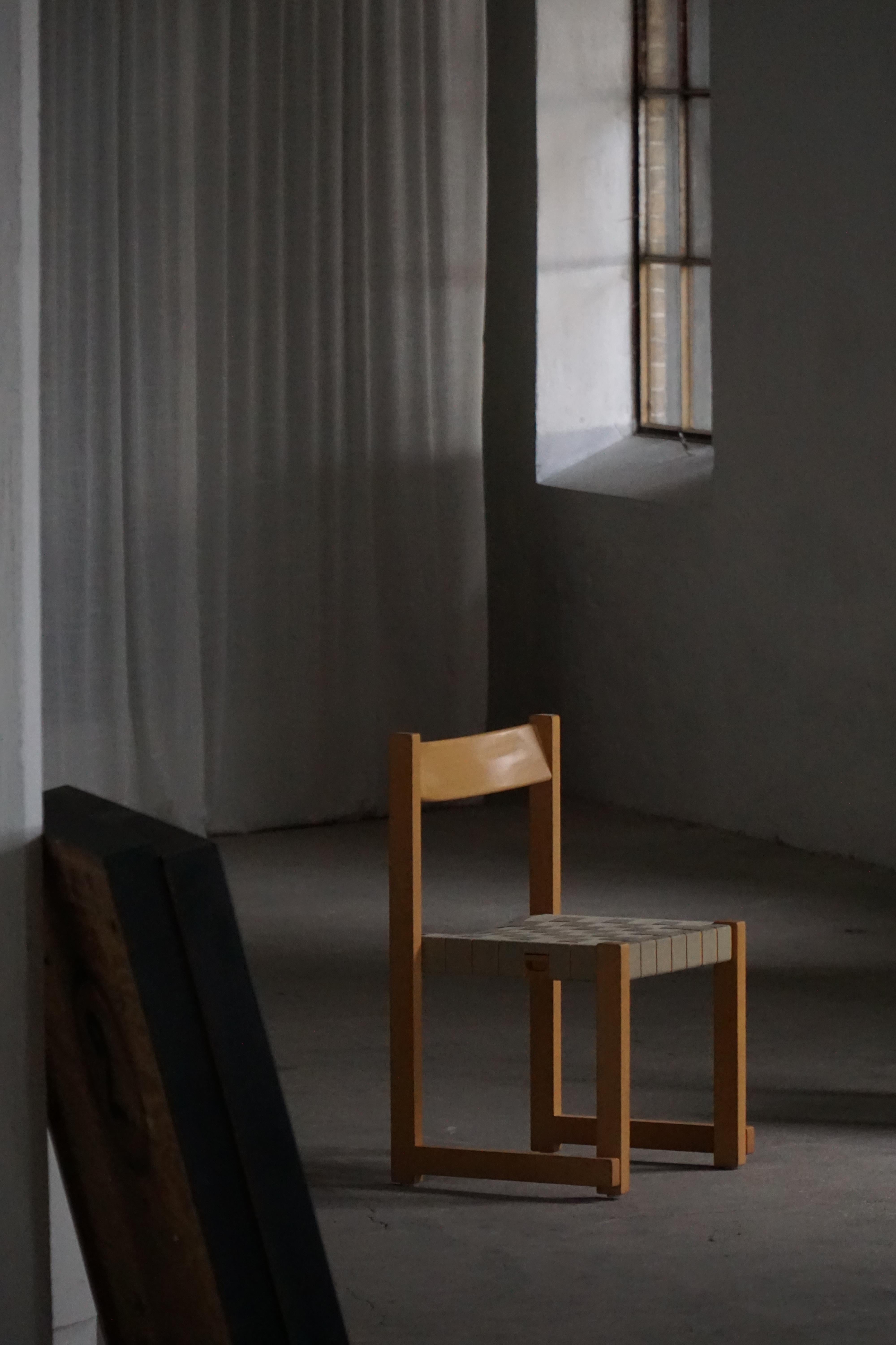 Hans J. Wegner, Sedie 'Koldinghus' in Beeche con seduta intrecciata, set di 6, 1988 in vendita 8