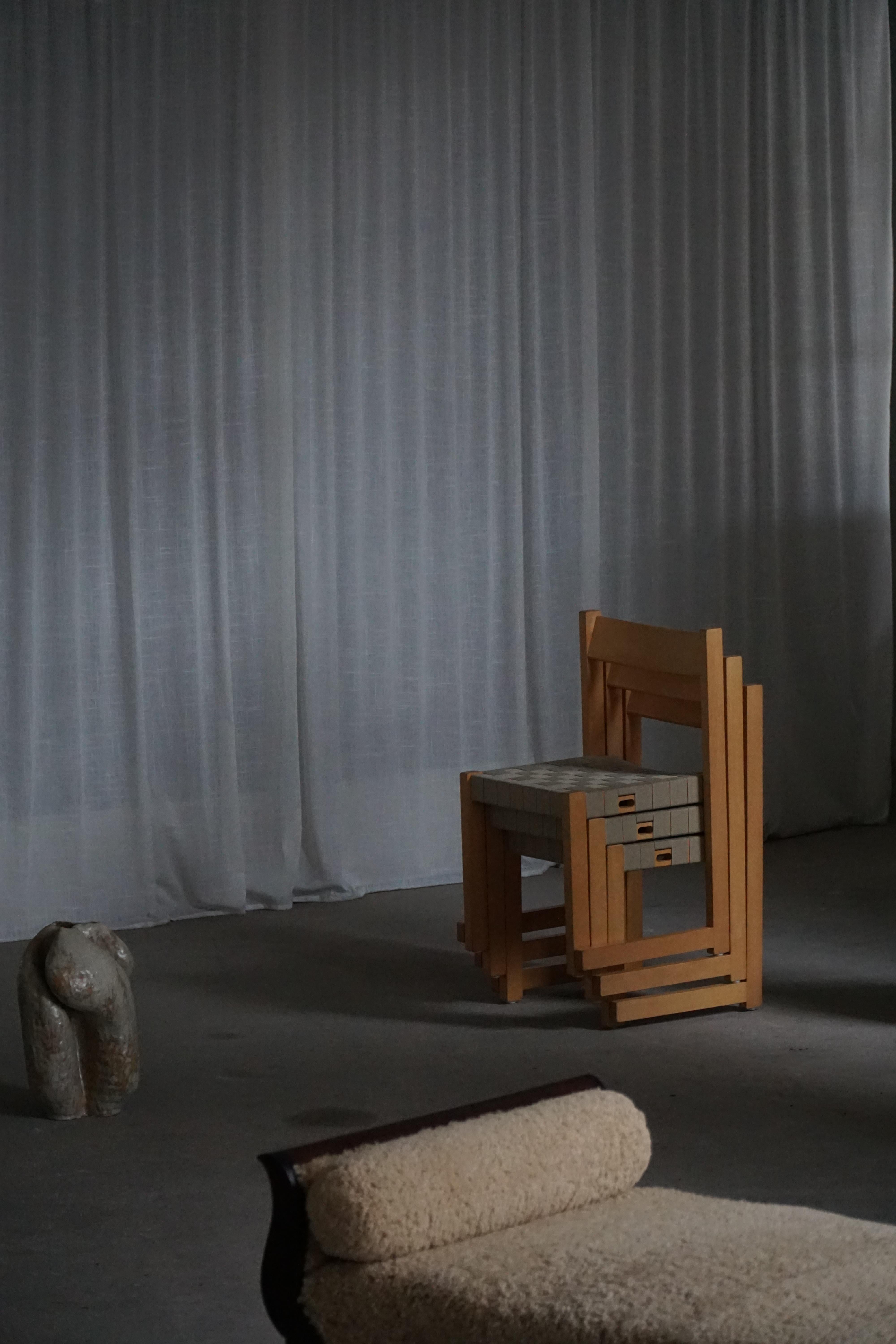 Hans J. Wegner, Sedie 'Koldinghus' in Beeche con seduta intrecciata, set di 6, 1988 in vendita 9