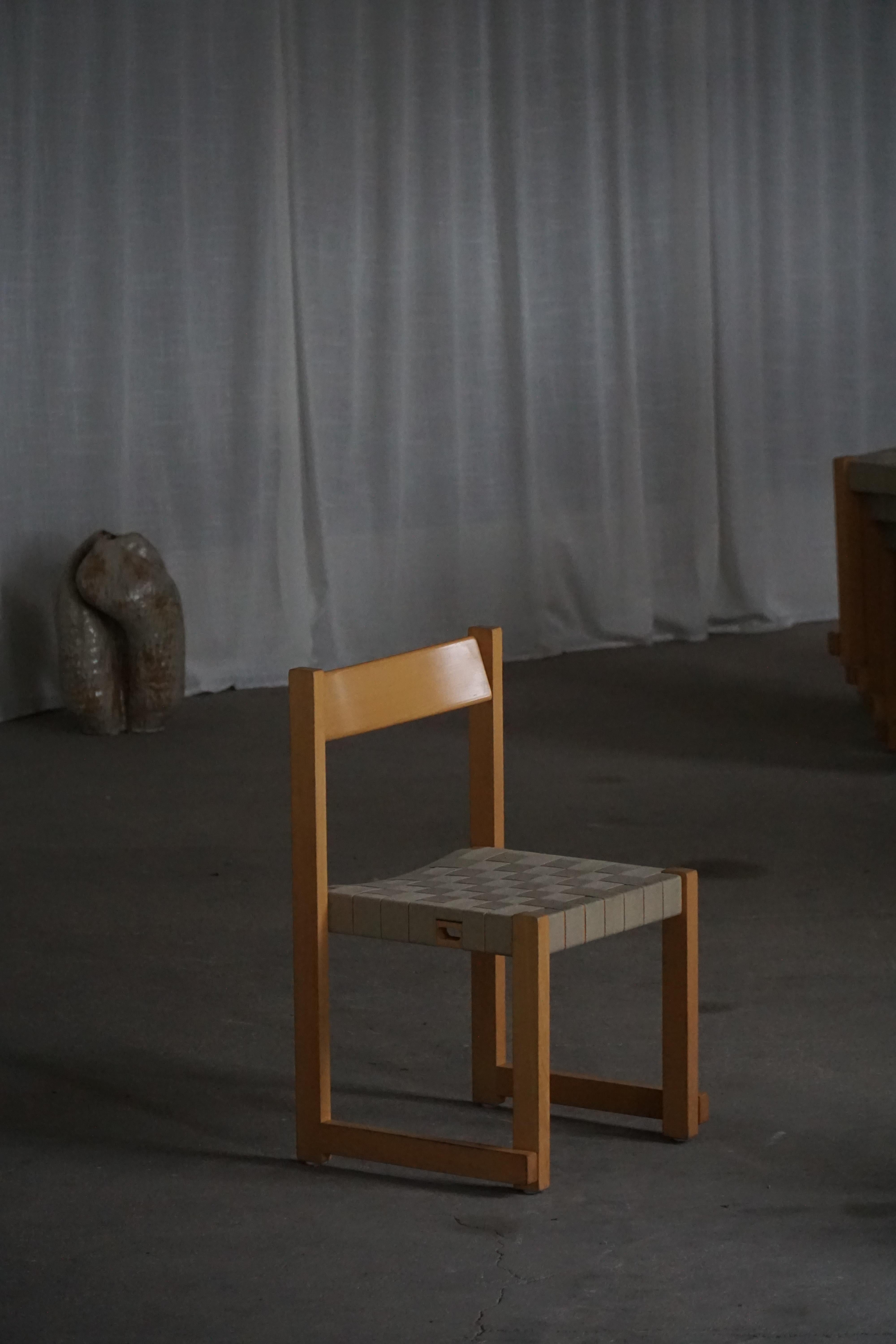 Hans J. Wegner, Sedie 'Koldinghus' in Beeche con seduta intrecciata, set di 6, 1988 in vendita 13