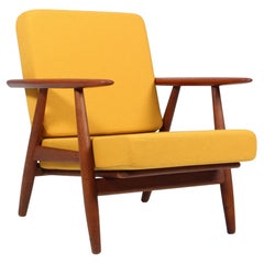 Hans J. Wegner, Lounge Chair, Model 240, Oak and teak, 1970s Denmark