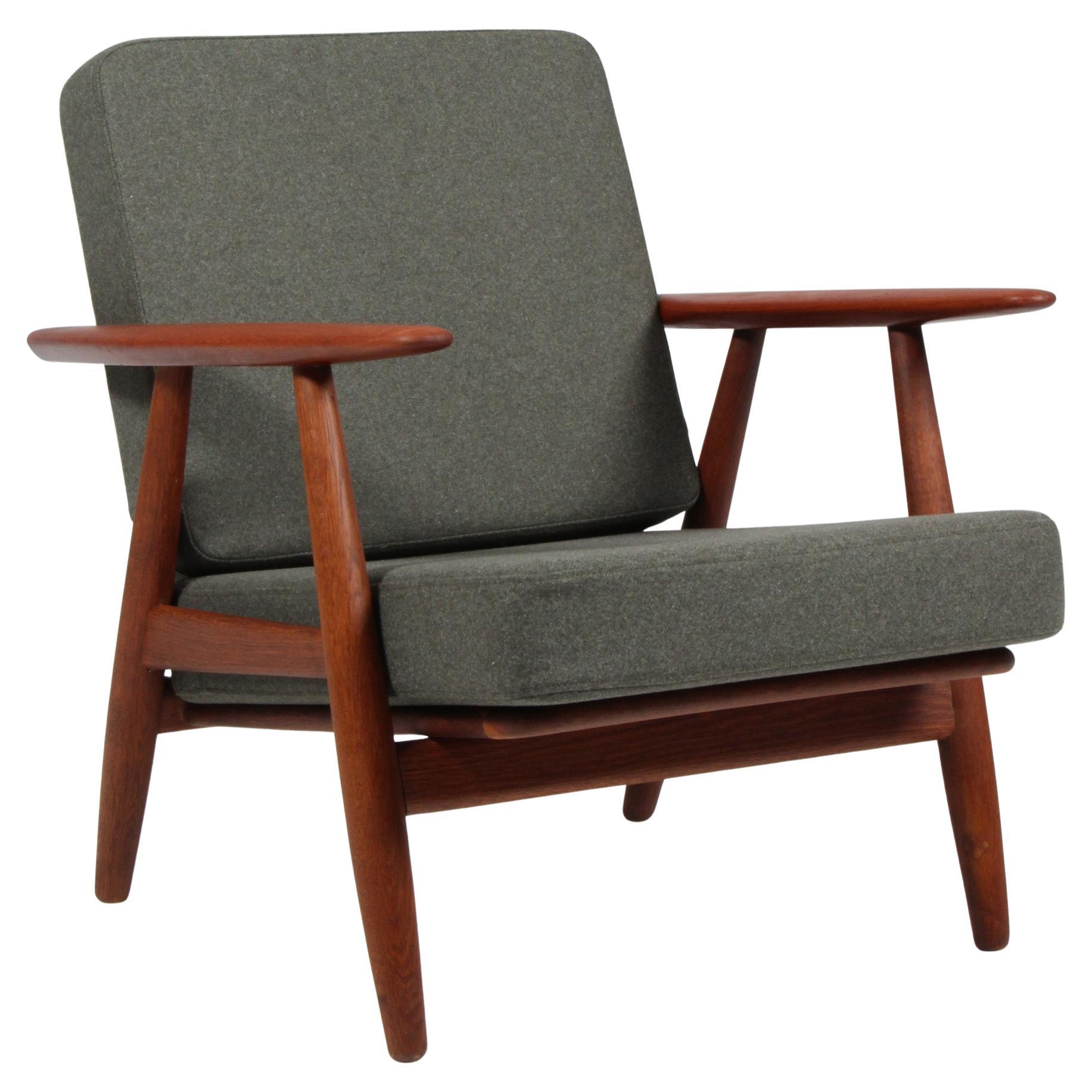 Hans J. Wegner, Lounge Chair, Model 240, Oak and teak, 1970s Denmark