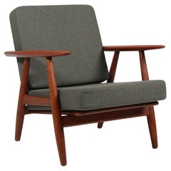 Hans J. Wegner, Lounge Chair, Model 240, Oak and teak, 1970s Denmark