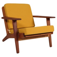 Hans J. Wegner, Lounge Chair, Model 290, oil treated Oak, 1970s Denmark