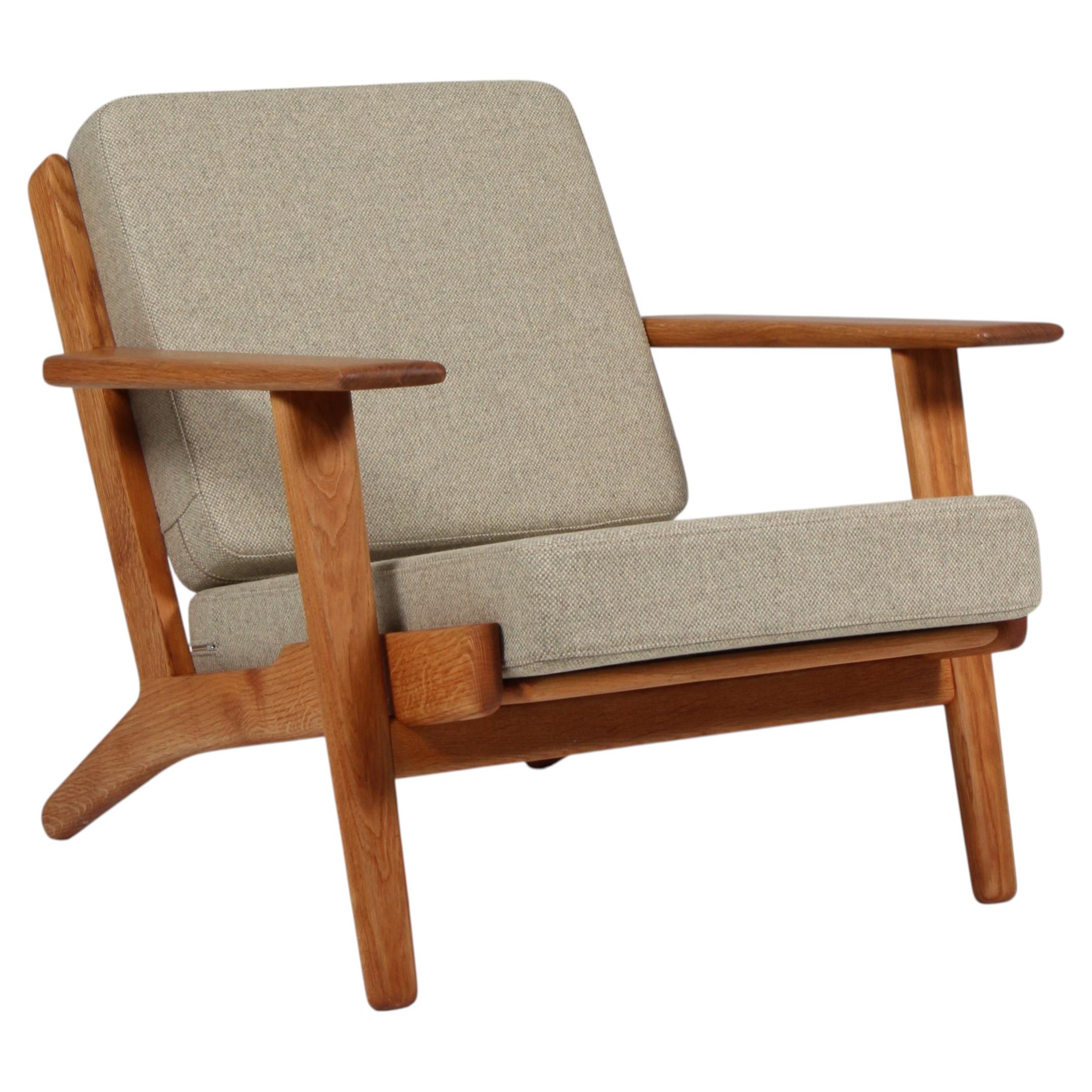 Hans J. Wegner, fauteuil de salon, modèle 290, chêne huilé, années 1970, Danemark en vente