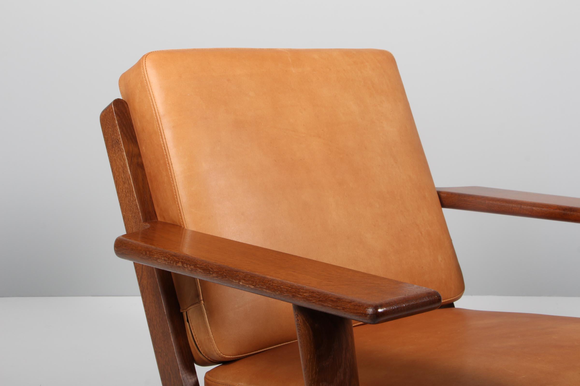 Mid-Century Modern Hans J. Wegner, Lounge Chair, Model 290, Smoked Oak, 1970s Denmark