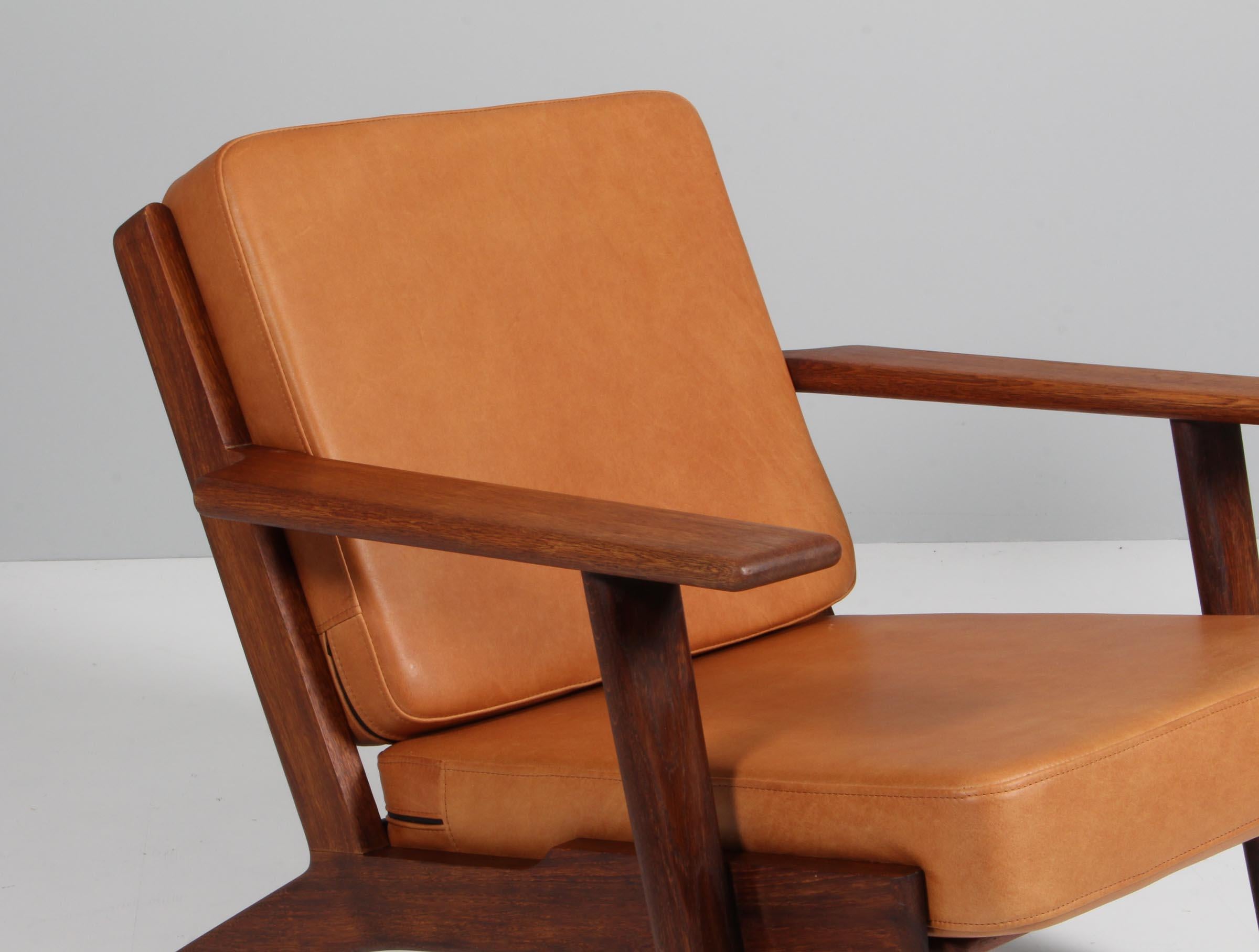 Mid-Century Modern Hans J. Wegner, Lounge Chair, Model 290, Smoked Oak, 1970s Denmark