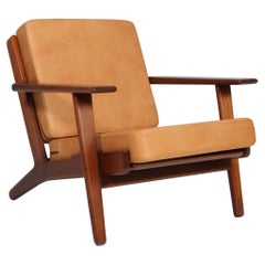 Hans J. Wegner, Lounge Chair, Model 290, Smoked Oak, 1970s Denmark