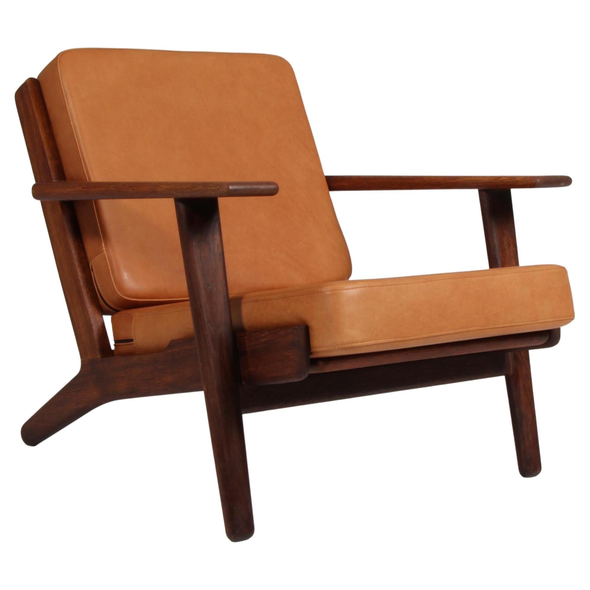 Hans J. Wegner, Lounge Chair, Model 290, Smoked Oak, 1970s Denmark