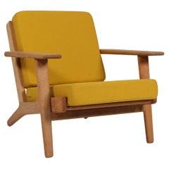 Hans J. Wegner, Lounge Chair, Model 290, soap treated Oak, 1970s Denmark