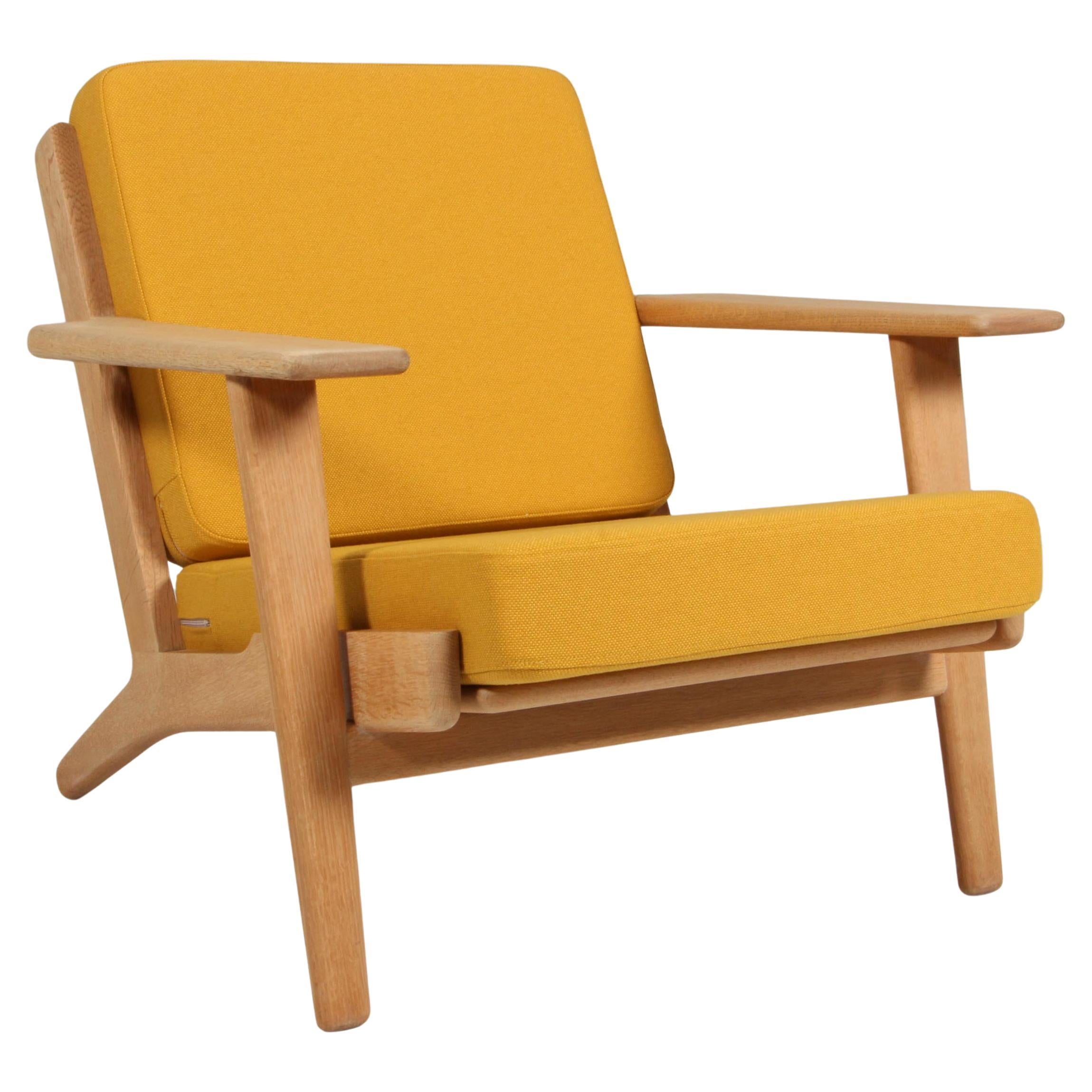 Hans J. Wegner, Lounge Chair, Model 290, soap treated Oak, 1970s Denmark