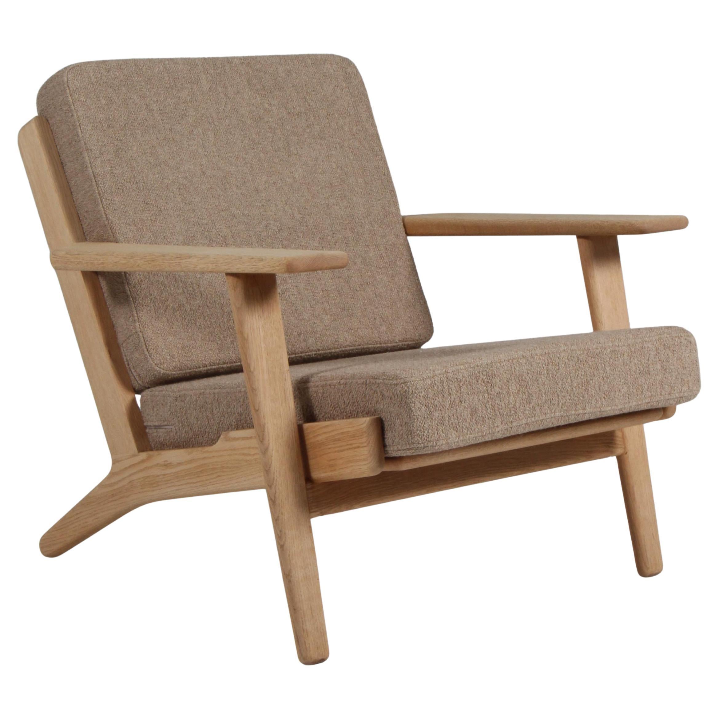 Hans J. Wegner, Lounge Chair, Model 290, soap treated Oak, 1970s Denmark