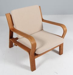 Hans J. Wegner, Lounge Chair, Model 671, Oak, Coda 2 and Cotton Rope
