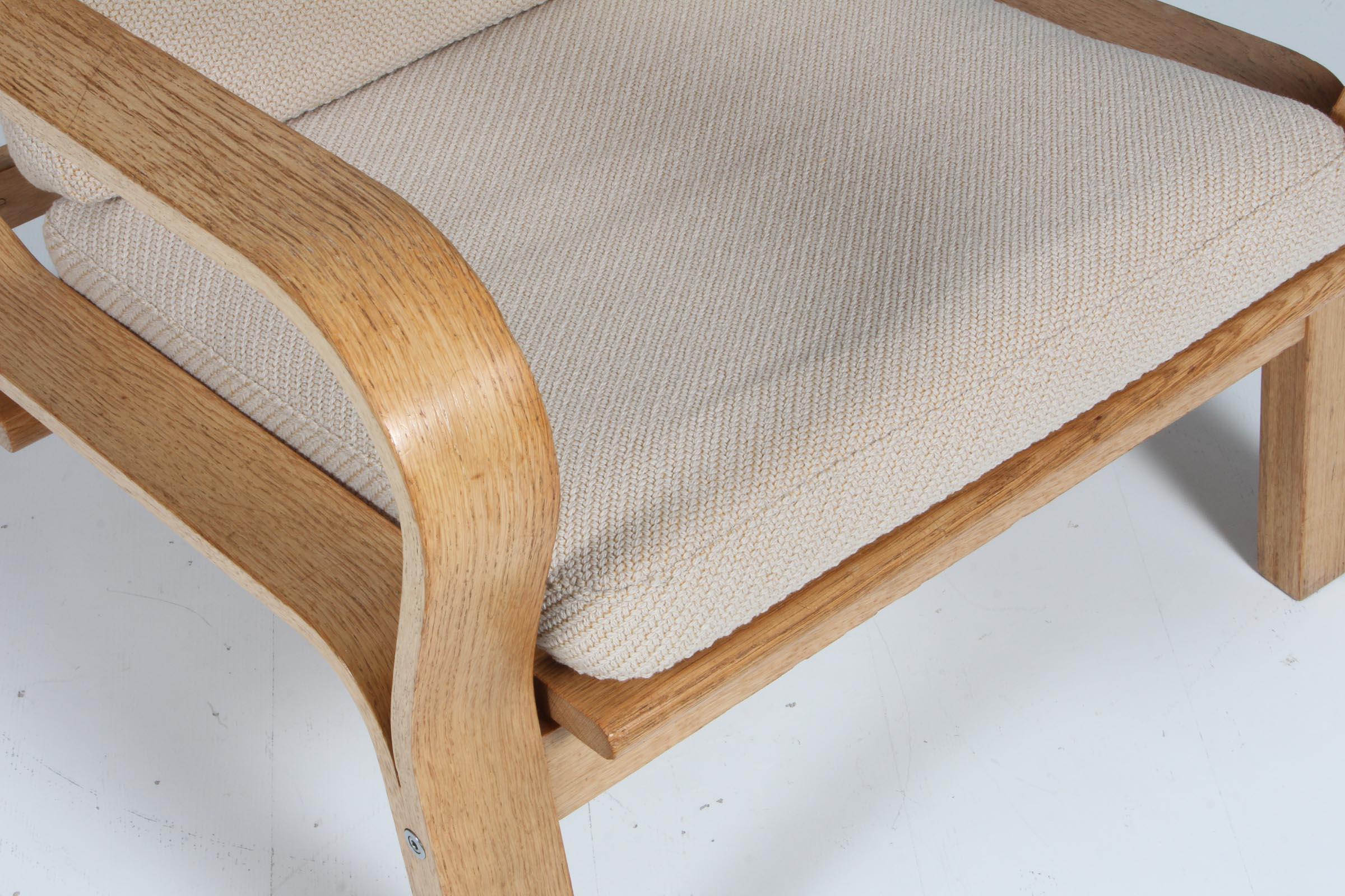 Mid-20th Century Hans J. Wegner, Lounge Chair, Model 671, Oak, Coda 2 and Cotton Rope